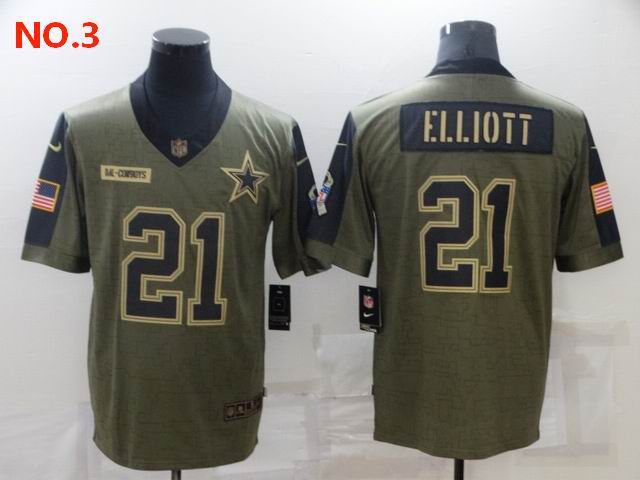 Men's Dallas Cowboys #21 Ezekiel Elliott Jerseys NO.3;